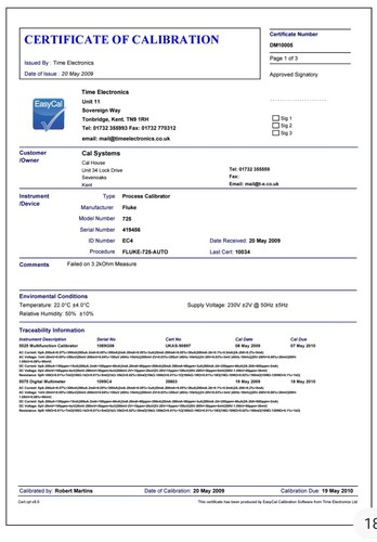Fluke 1664fc mft calibration - ,